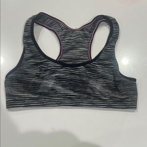 Women's Black and Gray Sports Bra